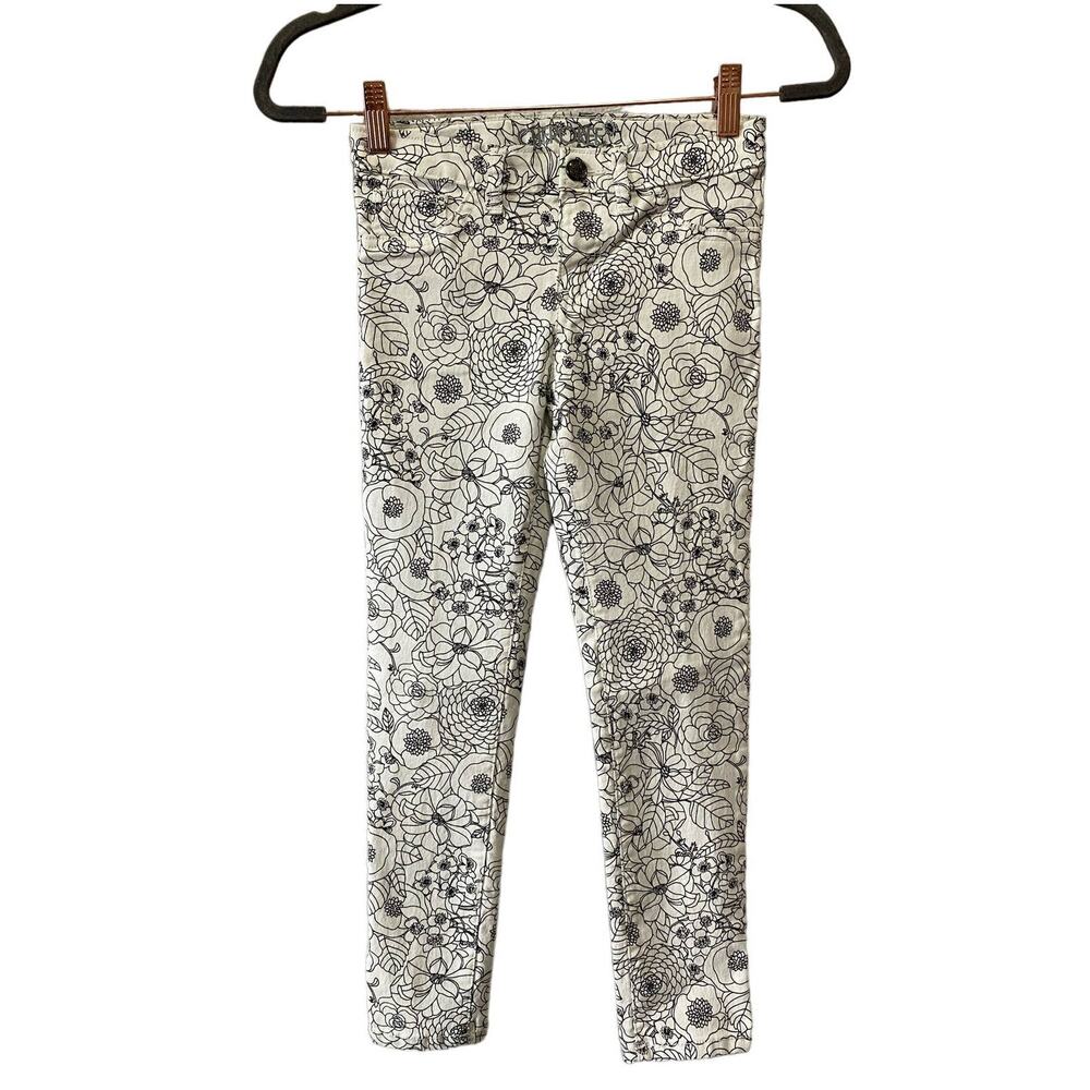 CHEROKEE White Floral Girls Jeggings Size 8